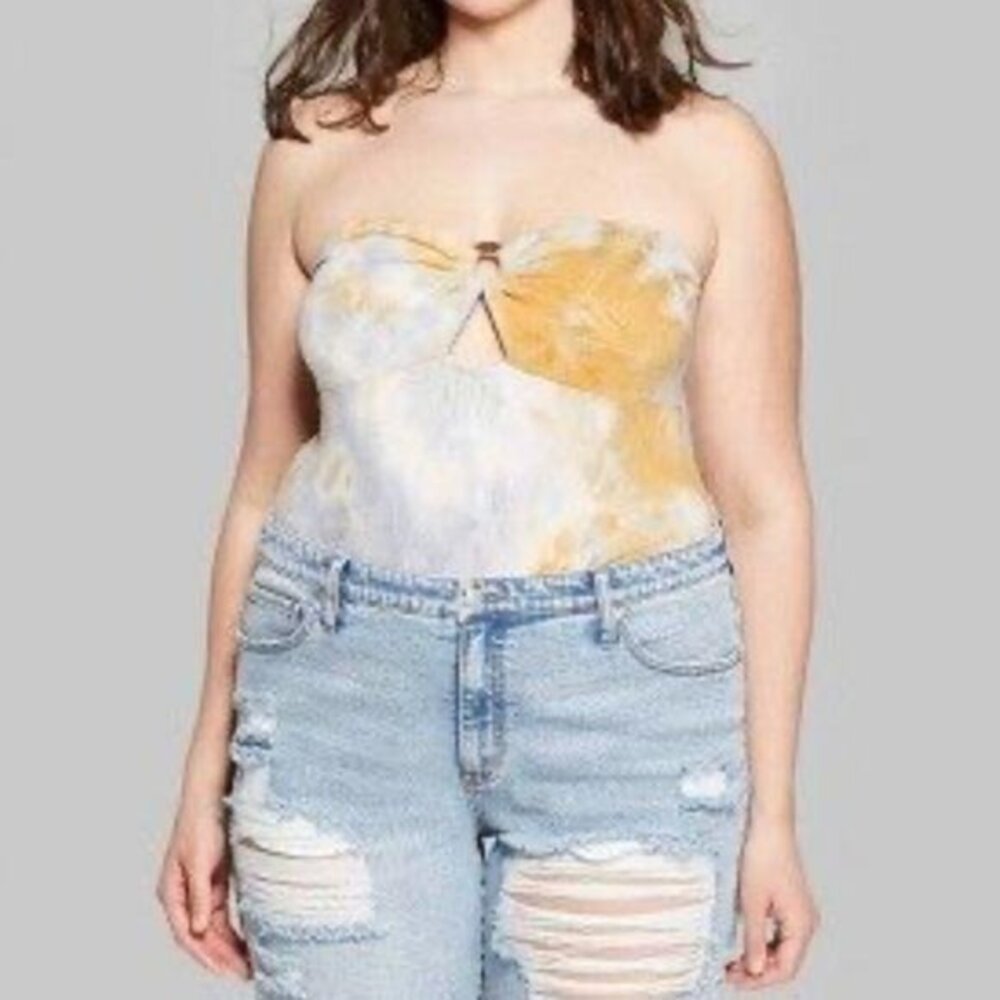 Wild Fable Tube Top Tie Dye Strapless Terry NWT